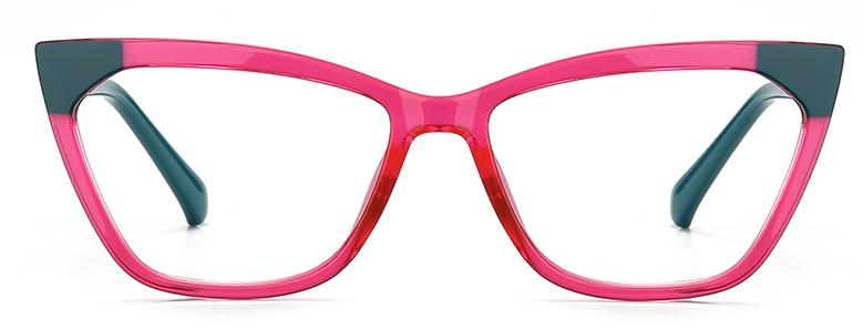 Stock Design de moda gato olho lentes azul lentes TR90+CP Lady Optical Frames #2040