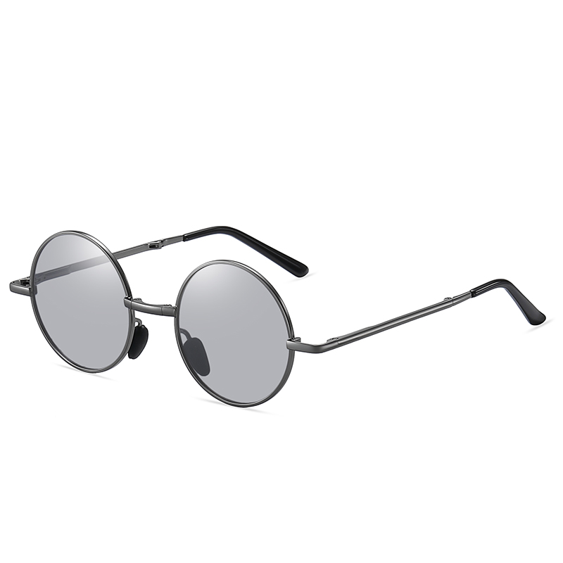 Pocketable dobring Men/Women Metal Metal Roundish Polarized Sunglasses #81699
