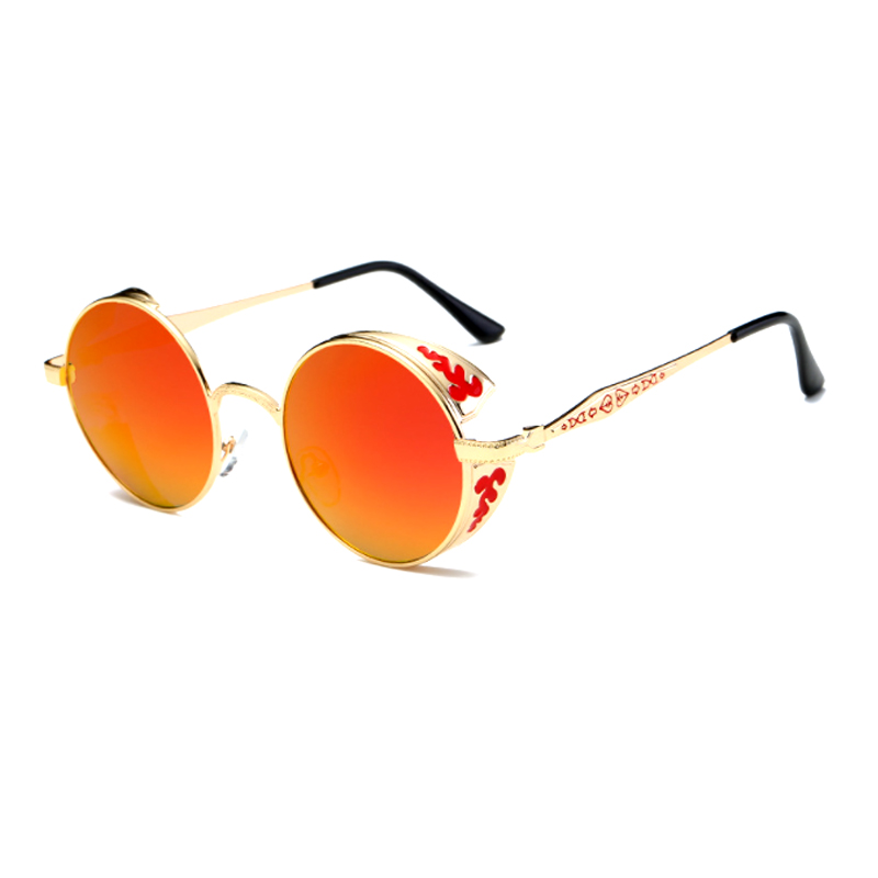 Óculos de sol redondos de metal polarizado 81702