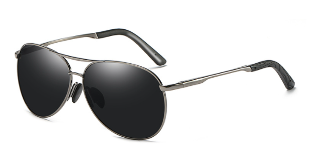 Óculos de sol de metal polarizado aviador 180880